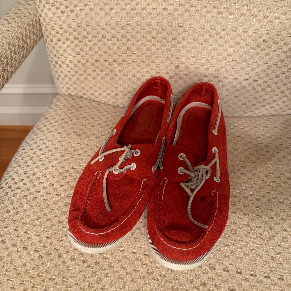 Sperry Top-Sider A/O 2-Eye Suede Red 11M